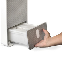 Utdragbart badrumsskåp med låda