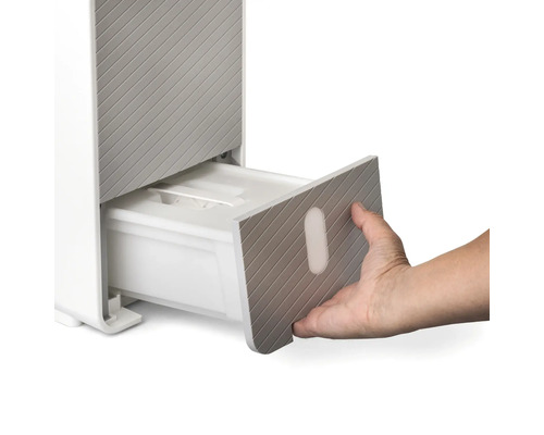 Utdragbart badrumsskåp med låda