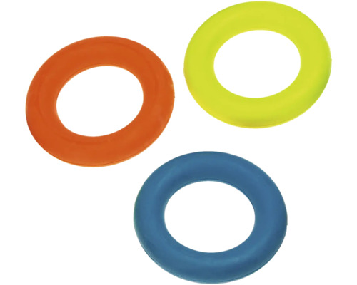 Tre gymnastikringar av plast