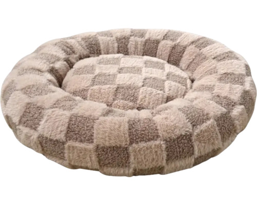 Hund- eller kattsäng med schackrutigt mönster