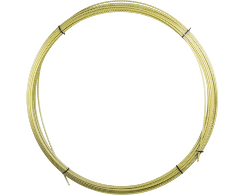 Gul draghjälp upprullad som en ring