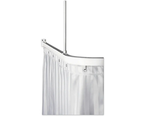 Duschdraperi med duschdraperistång