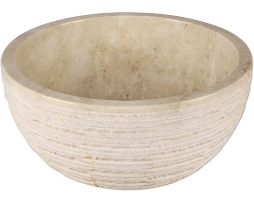 Bänktvättställ DIFFERNZ Alto marmor beige matt Ø38 cm Tvättställ av natursten