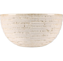 Dekorativ stenskål med horisontella räfflor