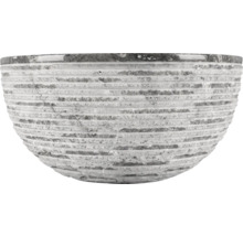 Dekorativ planteringsskål av sten med räfflad textur