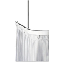 Duschdraperi med duschstång