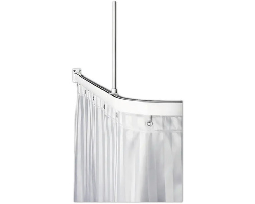 Duschdraperi med duschstång