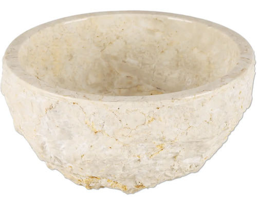 Bänktvättställ DIFFERNZ Asti marmor beige matt Ø38 cm Tvättställ i natursten