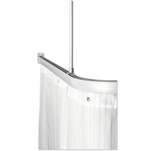 Hörnduschstång med duschdraperi