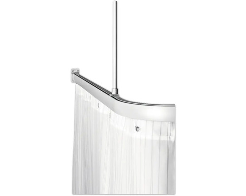 Hörnduschstång med duschdraperi