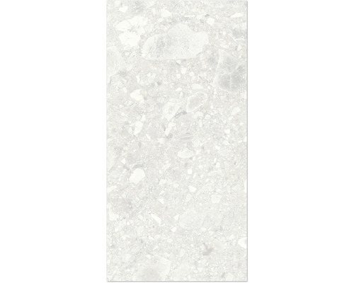 Närbild av en golvplatta med ett spräckligt mönster