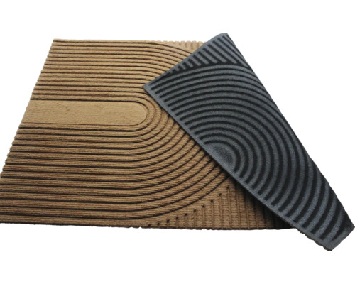 Dörrmatta med randigt mönster och halkfri baksida