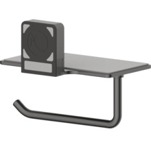 Toalettpappershållare med hylla