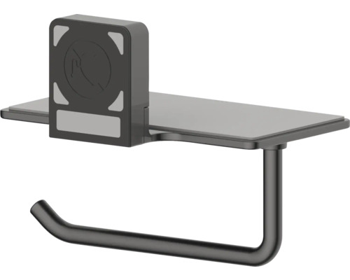 Toalettpappershållare med hylla