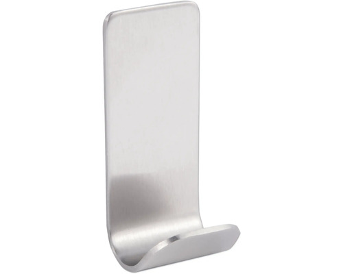 Handdukskrok FORM&STYLE Oli enkelkrok borstad inkl 3M tejp Metallkrok för väggmontering