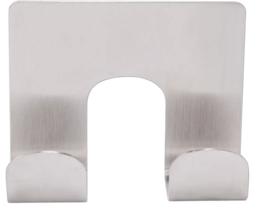 Handdukskrok FORM&STYLE Oli dubbelkrok borstad inkl 3M tejp Handdukshållare i metall