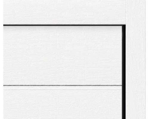 Detaljvy av en vit garageportssektion med ram