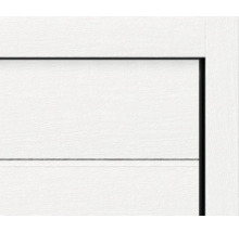 Detalj av en vit garageportsyta