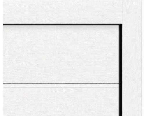 Detalj av en vit garageportsyta