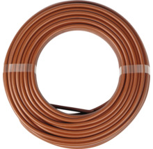 Brun bevattningsslang upprullad