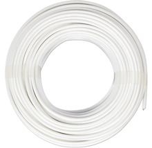 Vit koaxialkabelrulle för elektriska anslutningar