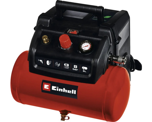 Einhell kompressor, åtta bar, sex liters tankvolym