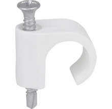 Kabelklämma i plast med spik