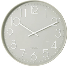 Rund kvartsväggklocka med tim- och minutvisare