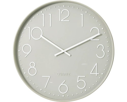 Rund kvartsväggklocka med tim- och minutvisare