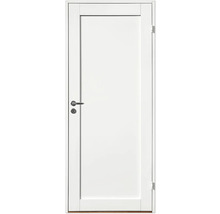 Vit innerdörr med handtag och lås