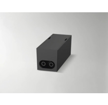 Svart utanpåliggande uttag med två uttag