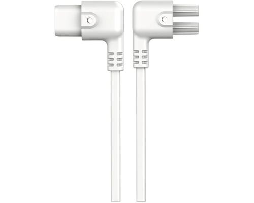 Två vita eurokontakter med kabel