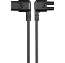 Vinklad eurokontakt och USB-C-kontakt med kabel