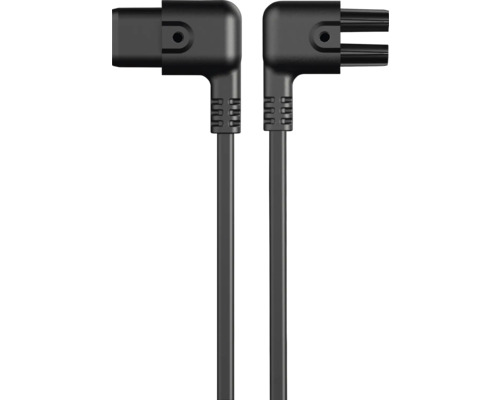 Vinklad eurokontakt och USB-C-kontakt med kabel
