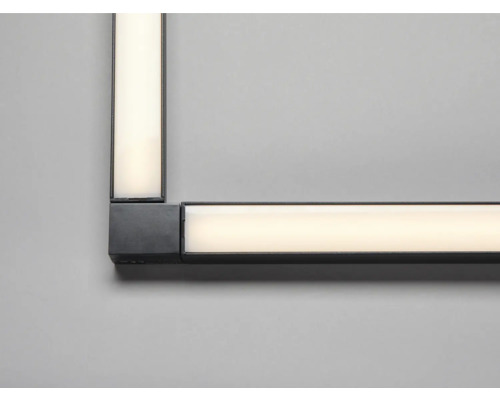 Hörndetalj av en LED-vägglampa