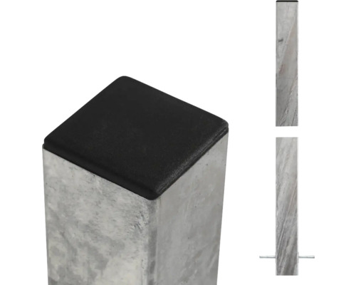 Fyrkantig rörstolpe med lock