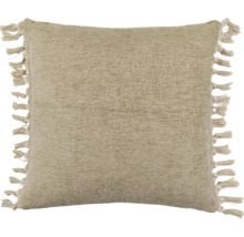 Fyrkantig prydnadskudde med fransar