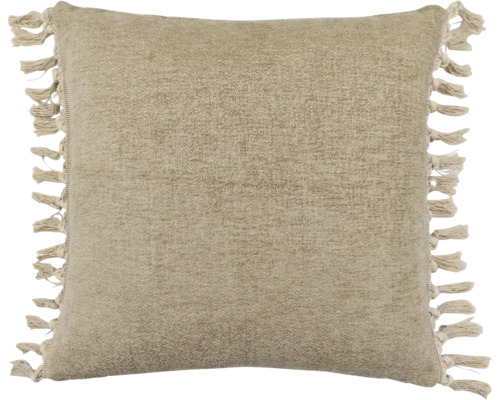 Fyrkantig prydnadskudde med fransar