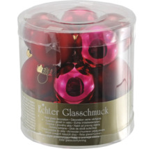 Förpackning med julgranskulor i glas