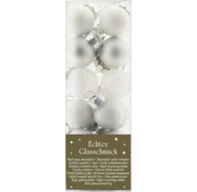 Förpackning med julgranskulor av glas