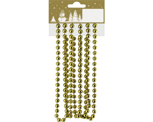 Girlang med gyllene kulor för dekoration