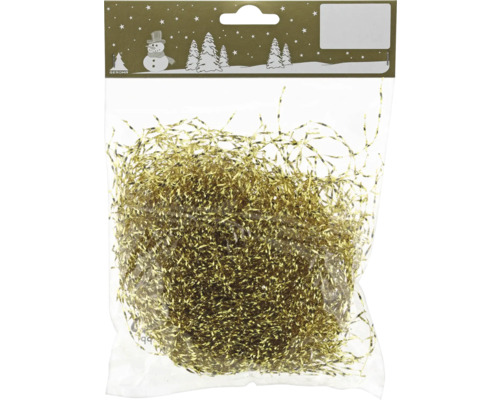 Dekorationsull 10g/påse vågad guld Förpackning med gyllene glitter som julgransdekoration