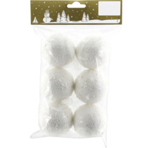 Förpackning med sex snöbollar för inomhusbruk