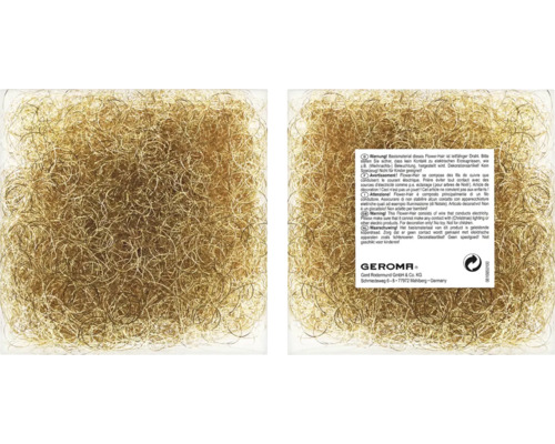 Förpackning med guldfärgad blomstertråd pysselmaterial