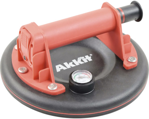 Pumpsuglyft AKKIT för kakel och klinker upp till 130 kg inkl. tryckmätare för exakt vakuumkontroll Akkit sugkopp med manometer