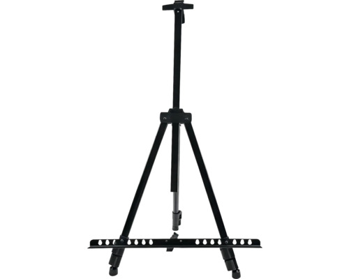 Svart staffli för konstnärsmaterial