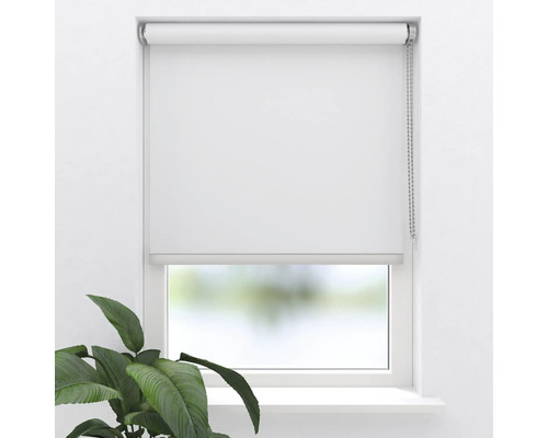 Fönster med monterad rullgardin för inomhusbruk
