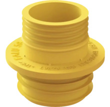 Gul rörkoppling av plast med gänga