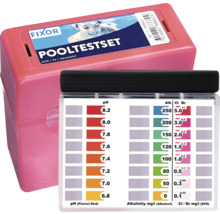 Pooltestset för mätning av klor, pH-värde och alkalinitet