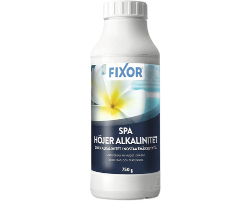 SPA höjer alkalinitet FIXOR 750g Fixor Spa Alkalinitetshöjare i vit flaska, 750 gram